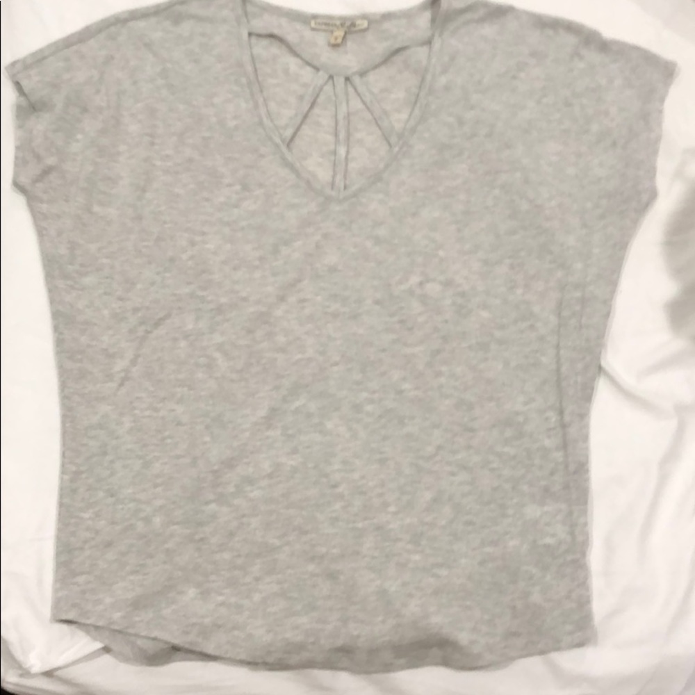Express One Eleven Short Sleeve Gray Shirt